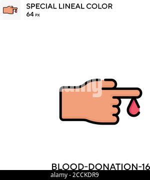 Blood-donation-16 spezielles lineales Farbsymbol. Illustration Symbol Design Vorlage für Web mobile UI-Element. Perfekte Farbe modernes Piktogramm auf editierbar Stock Vektor