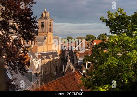 Niederlande, Südholland, Leiden, Glockenturm der Hooglandse Kerk Kathedrale Stockfoto