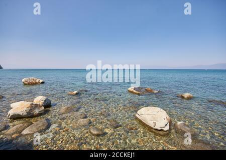 Bilder vom Ufer des Lake Tahoe im Sommer Stockfoto