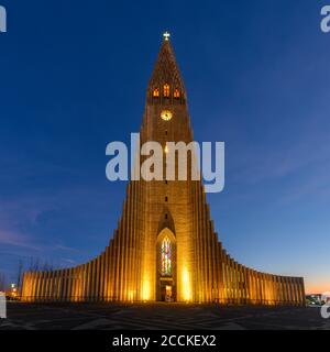 Hallgrimskirkja, Reykjavík, Island Stockfoto