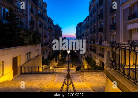 Leere Schritte von Montmartre in Paris, Frankreich Stockfoto