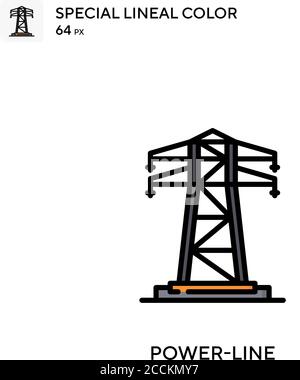 Power-Line spezielles lineales Farbsymbol. Illustration Symbol Design Vorlage für Web mobile UI-Element. Perfekte Farbe modernes Piktogramm auf editierbare Kontur Stock Vektor