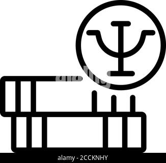 Psychologe Wissenschaft Symbol, skizzieren Stil Stock Vektor