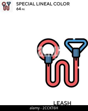 Leine spezielles lineales Farbsymbol. Illustration Symbol Design Vorlage für Web mobile UI-Element. Perfekte Farbe modernes Piktogramm auf editierbare Kontur. Stock Vektor