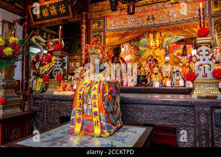 Taiwan, Tainan, Altar am Grand Mazu Tempel Stockfoto