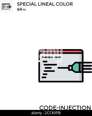 Code-Injection spezielles lineales Farbsymbol. Illustration Symbol Design Vorlage für Web mobile UI-Element. Perfekte Farbe modernes Piktogramm auf bearbeitbare st Stock Vektor