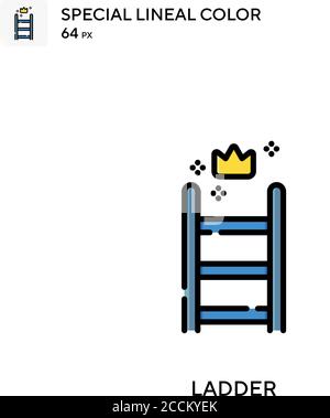 Symbol für spezielle Linienfarbe der Leiter. Illustration Symbol Design Vorlage für Web mobile UI-Element. Perfekte Farbe modernes Piktogramm auf editierbare Kontur. Stock Vektor