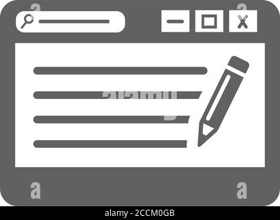 Artikel, Symbol für das Schreiben von Inhalten. Schönes Design und vollständig editierbare Vektor für den kommerziellen Gebrauch, gedruckte Dateien und Präsentationen, Werbematerialien, Stock Vektor