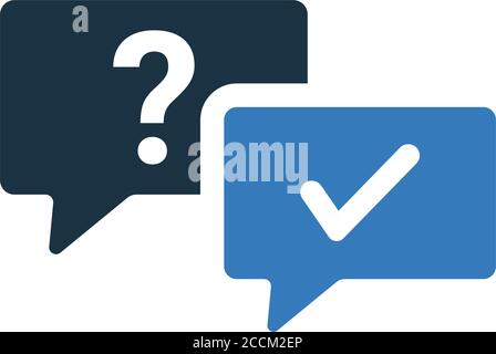 Frage- und Antwortsymbol. Schönes Design und vollständig editierbare Vektor für den kommerziellen Gebrauch, gedruckte Dateien und Präsentationen, Werbematerialien, Web o Stock Vektor