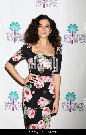 PALM SPRINGS - 3. JANUAR: Jenny Slate bei der PSIFF The Polka King Screening im Camelot Theater am 3. Januar 2018 in Palm Springs, CA Stockfoto