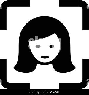 Kamera, Gesichtserkennungssymbol. Schönes Design und vollständig editierbare Vektor für den kommerziellen Gebrauch, gedruckte Dateien und Präsentationen, Werbematerialien, wir Stock Vektor