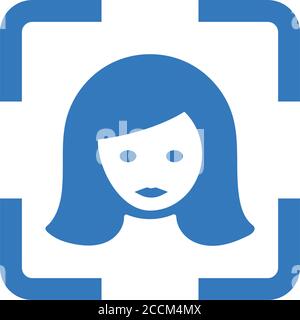 Kamera, Gesichtserkennungssymbol. Schönes Design und vollständig editierbare Vektor für den kommerziellen Gebrauch, gedruckte Dateien und Präsentationen, Werbematerialien, wir Stock Vektor