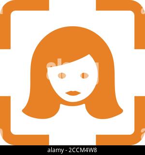 Kamera, Gesichtserkennungssymbol. Schönes Design und vollständig editierbare Vektor für den kommerziellen Gebrauch, gedruckte Dateien und Präsentationen, Werbematerialien, wir Stock Vektor