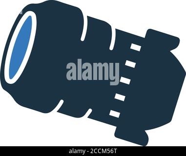 Kameralinsen-Symbol - gut organisiert und editierbar Vektor-Design mit in kommerziellen Zwecken, Printmedien, Web oder jede Art von Design-Projekte. Stock Vektor