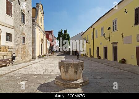 Andrea Antico Platz, Motovun, Istrien, Kroatien Stockfoto