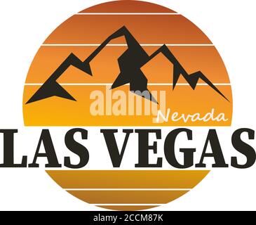Las Vegas Nevada. Berge Gipfel, Outdoor Hügel. Stock Vektor