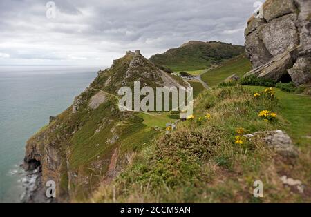 Das trockene Tal der Felsen bei Lynton im Norden Devon Stockfoto