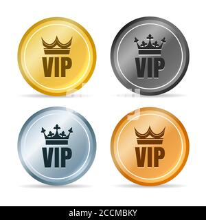 VIP-Mitglieds-Embleme Stock Vektor