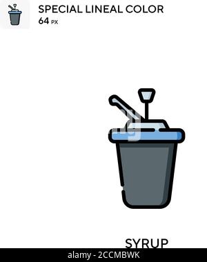 Sirup spezielles lineales Farbsymbol. Illustration Symbol Design Vorlage für Web mobile UI-Element. Perfekte Farbe modernes Piktogramm auf editierbare Kontur. Stock Vektor