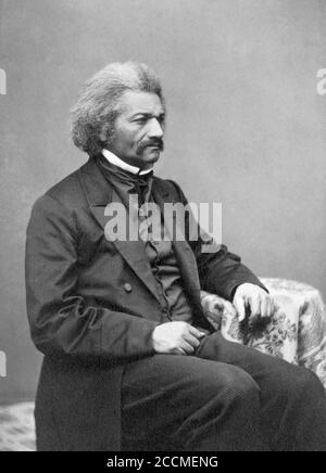 Portrait of Frederick Douglass (1818-1895), c.1864. Douglass, ein ehemaliger Sklave, war ein amerikanischer Sozialreformer, Abolitionist, Redner, Schriftsteller und Staatsmann Stockfoto