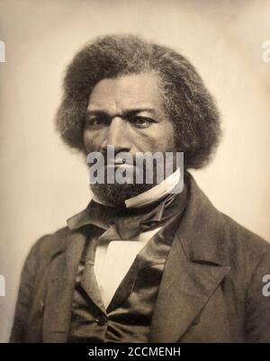 Porträt von Frederick Douglass (1818-1895), Daguerrotype, 1856. Douglass, ein ehemaliger Sklave, war ein amerikanischer Sozialreformer, Abolitionist, Redner, Schriftsteller und Staatsmann Stockfoto