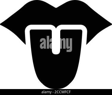 Oral, Tongue Icon wird bei der Gestaltung und Entwicklung von Websites, kommerziellen, Printmedien, Web oder jede Art von Design-Projekten verwendet. Stock Vektor