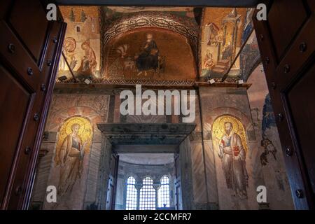 Istanbul, Türkei - 10. Januar 2009 : Chora Museum, (Kariye Kirche) Istanbul, Türkei. Mosaik und Fresko Innenraum in Chora Kariye Kirche Stockfoto