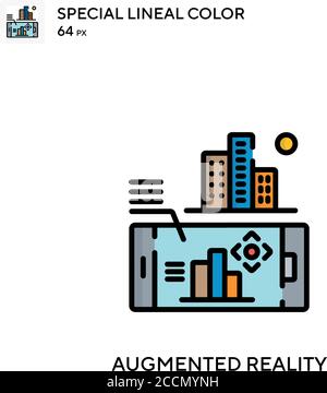 Augmented Reality spezielles lineales Farbsymbol. Illustration Symbol Design Vorlage für Web mobile UI-Element. Perfekte Farbe modernes Piktogramm auf editierbar Stock Vektor