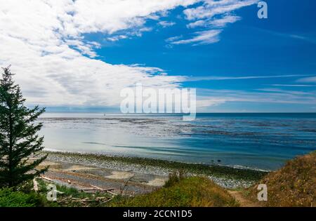 Straße von Juan de Fuca, Fort Ebey State Park, Washington, USA Stockfoto