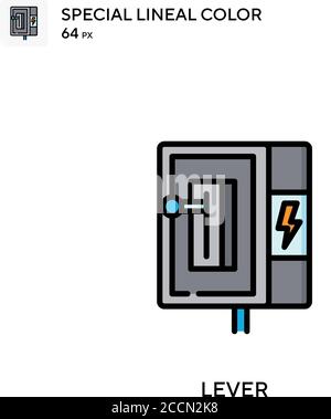 Hebel spezielles lineales Farbsymbol. Illustration Symbol Design Vorlage für Web mobile UI-Element. Perfekte Farbe modernes Piktogramm auf editierbare Kontur. Stock Vektor