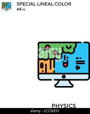 Physik Spezielle lineare Farbe Symbol. Illustration Symbol Design Vorlage für Web mobile UI-Element. Perfekte Farbe modernes Piktogramm auf editierbare Kontur. Stock Vektor