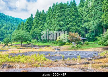 Fukui, Japan - Ichijodani Asakura Familie Historische Ruinen in Fukui City, Fukui Präfektur, Japan. Stockfoto