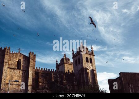 Blick auf die Kathedrale von Porto - SE do Porto. Portugal. Stockfoto