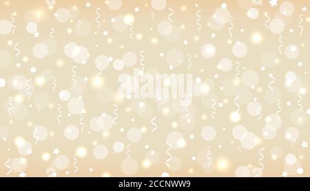 Design-Vorlage mit hellen festlichen goldenen Hintergrund. Konfetti und Bokeh goldenen Hintergrund. Vektorgrafik Urlaub. Happy diwali Vektor illustrat Stock Vektor