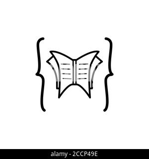 Buchcode Symbol Vektor Design Vorlage Illustration Stock Vektor