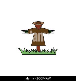 scarecrow Vektor Design Vorlage Illustration Stock Vektor