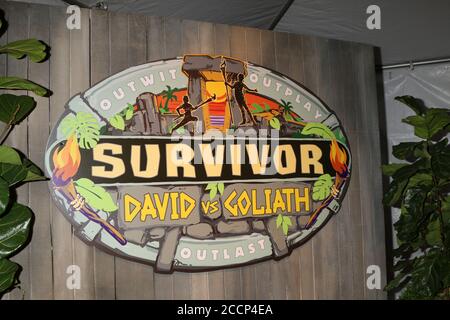 LOS ANGELES - DEZ 19: Survivor - David vs Goliath Atmosphäre beim Survivor Saison 37 Finale in CBS Television City am 19. Dezember 2018 in Los Angeles, CA Stockfoto