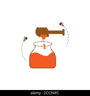 Honig Vektor Design Vorlage Illustration Stock Vektor