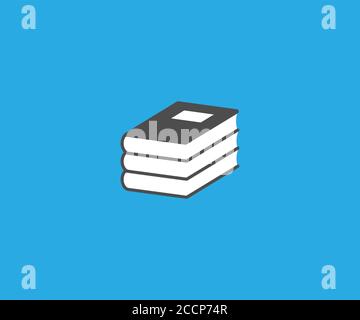 Bücher, Bildung, Bibliothek, Lesesymbol. Vektorgrafik. Stock Vektor