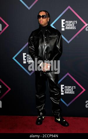 LOS ANGELES - NOV 11: Tyga bei den People's Choice Awards 2018 im Barker Hanger am 11. November 2018 in Santa Monica, CA Stockfoto