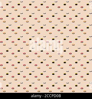 Japanisches Sushi-Muster Nahtloser Hintergrund Stock Vektor