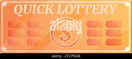 Quick Dollar Lotterie Symbol. Cartoon von schnellen Dollar Lotterie Vektor-Symbol für Web-Design isoliert auf weißem Hintergrund Stock Vektor