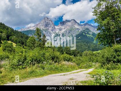 Berge bei Hinterthal und Maria Alm am Steinerne Meer in Österreich, Europa Stockfoto