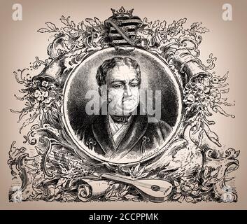 Karl August oder Karl Augustus, 1757 – 1828, der souveräne Herzog von Sachsen-Weimar und von Sachsen-Eisenach Stockfoto