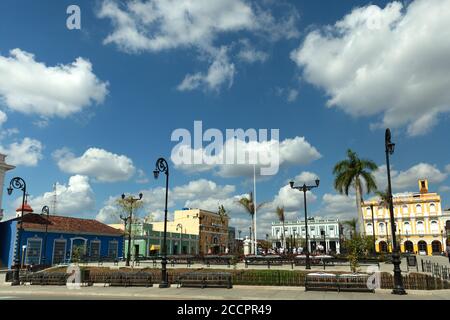 Sancti Spiritus, Kuba - 4. Februar 2015: Parque Serafin Sanchez Stockfoto