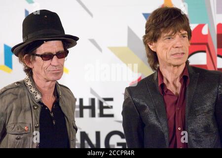 Die Rolling Stones werden im Rahmen ihrer Welttournee "A Bigger Bang" fünf Konzerte in Japan geben. Stockfoto