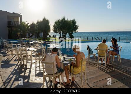 Sunprime Miramare Beach Urlaubsort in Rhodos, Griechenland Stockfoto