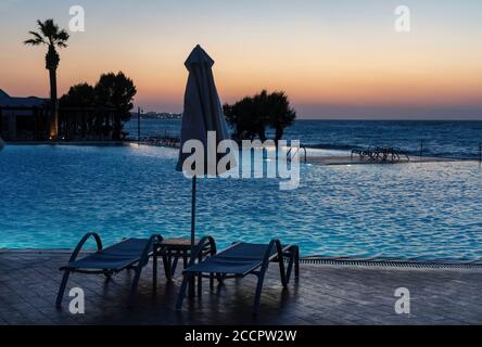 Sunprime Miramare Beach Urlaubsort in Rhodos, Griechenland Stockfoto