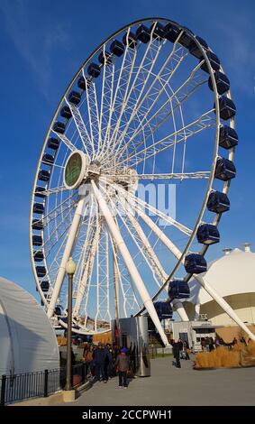 Centennial Wheel am Navy Pier, Chicago Illinois, USA Stockfoto