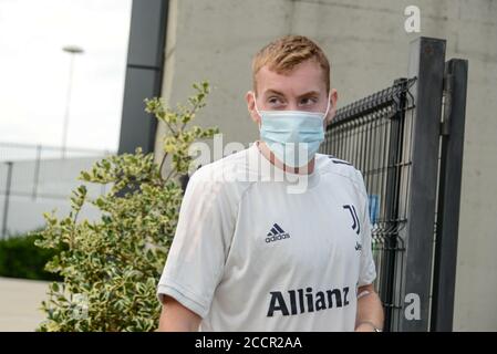 Ankunft am ersten Tag der Saison (2020/2021) für Juventus FC im Allianz Stadion, Turin, Italien 24. august 2020 Stockfoto